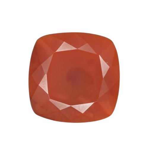 1.68ct Natural Light Orange Red Fire Opal, Cushion, Transparent/Translucent