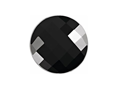 Black Onyx 7mm Round Checkerboard 1.16ct (N) Dyed Origin Mexico