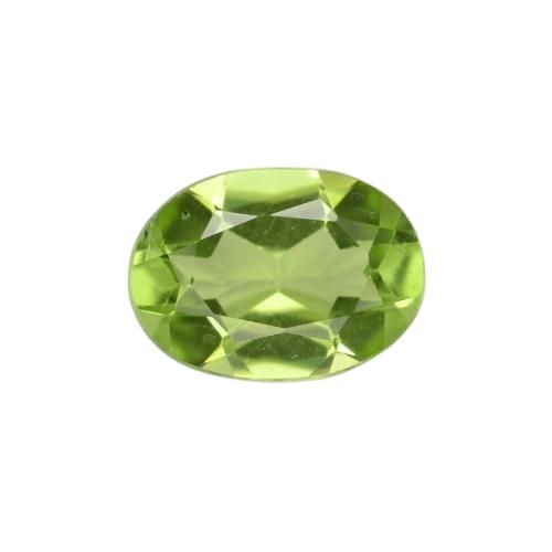 7x5 mm Oval Faceted AA Natural Peridot