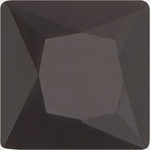 3x3 mm Square Princess Fine-Cut Black Spinel