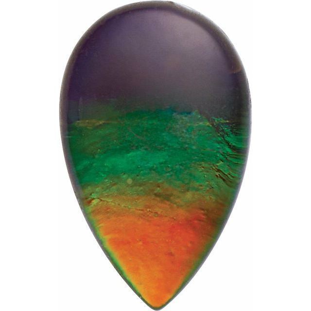 8 x5 mm Pear Cabochon Natural Ammolite