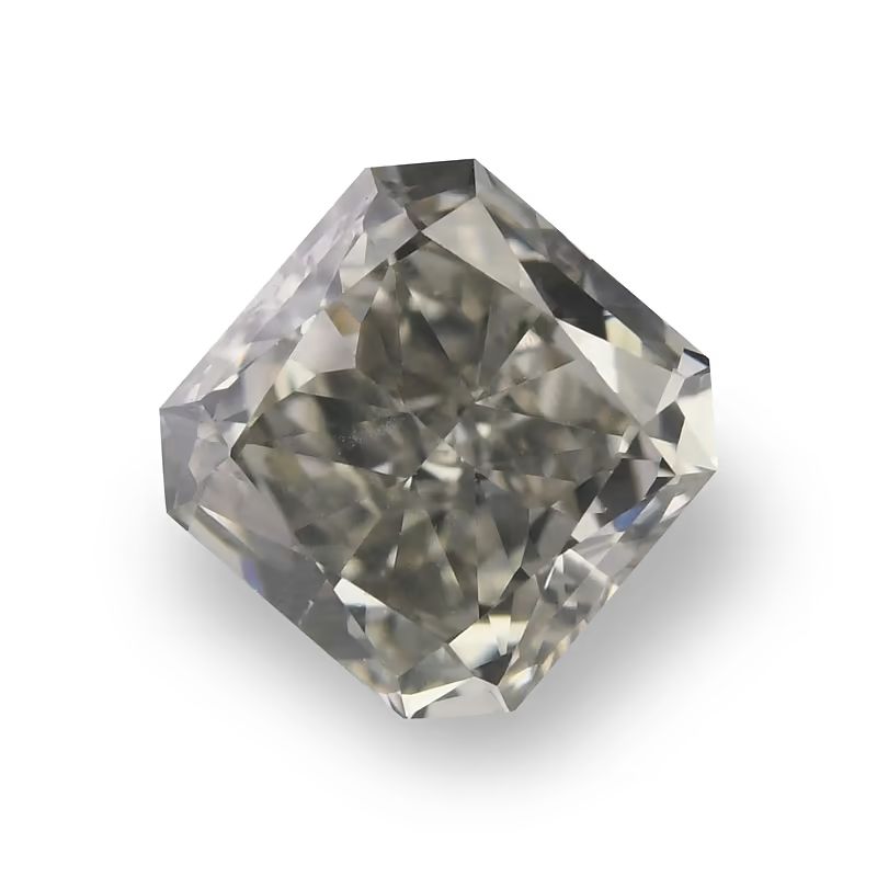 0.47 carat, Fancy Light Gray Diamond, Radiant Shape, VS2 Clarity