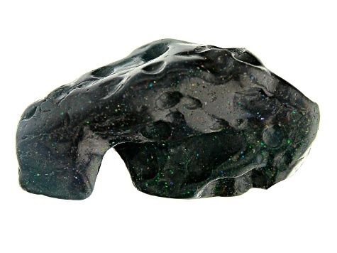 Honduran Black Opal appx 30-50mm Free-Form Hand Sculpted Carving appx 70-75ct. Size and shape will vary. (Stabilized)
