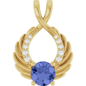 4K Yellow Tanzanite Pendant