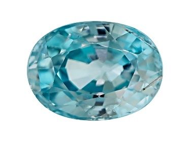 Blue Zircon 7x5mm Oval 1.25ct Mixed Step Cut (N) Heated Origin Cambodia