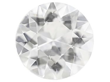 White Zircon 8.0mm Round 2.25ct Faceted N) Heated Origin Tanzania