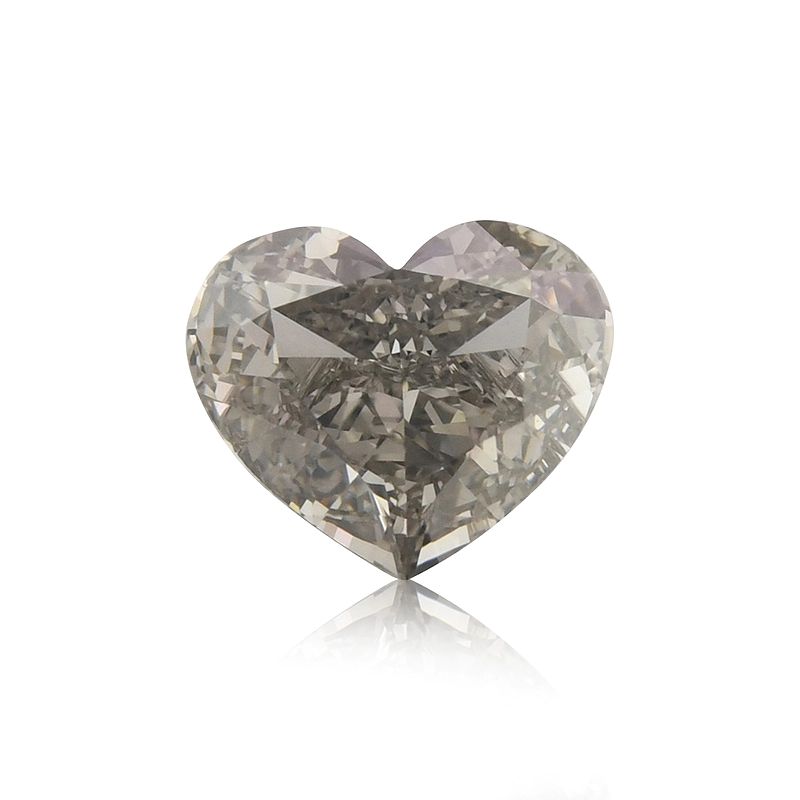 0.91 carat, Fancy Gray Diamond, Heart Shape, VS2 Clarity