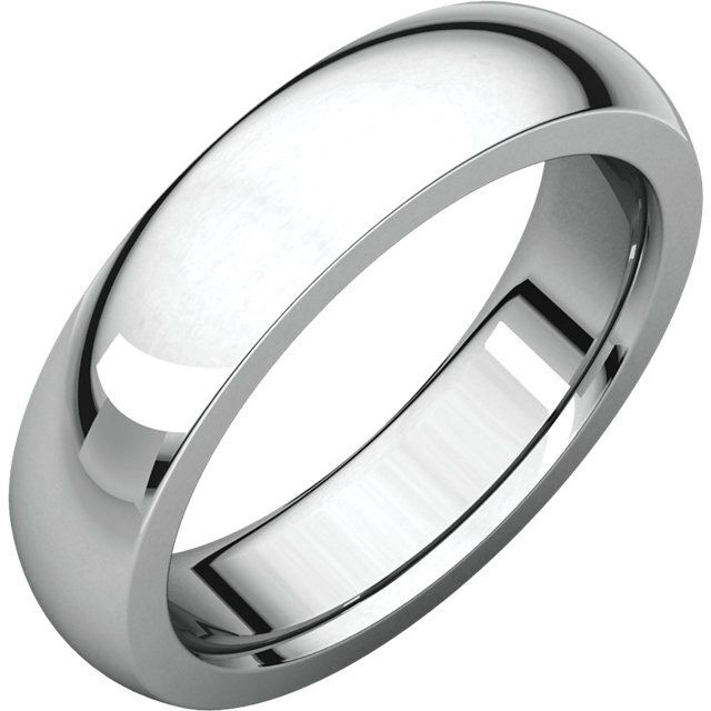 sterling Silver 5mm Heavy Comfort Fit Band