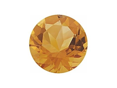 Citrine 6mm Round 0.74ct (N) Heated Faceted Origin Brazil