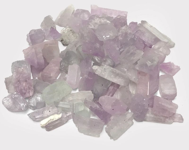 Mix Natural Pink and Green Kunzite  1-2 grams
