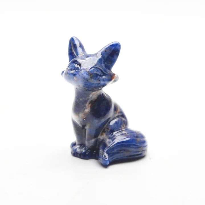 Sodalite Fox Carving 35*35*55MM about 60g