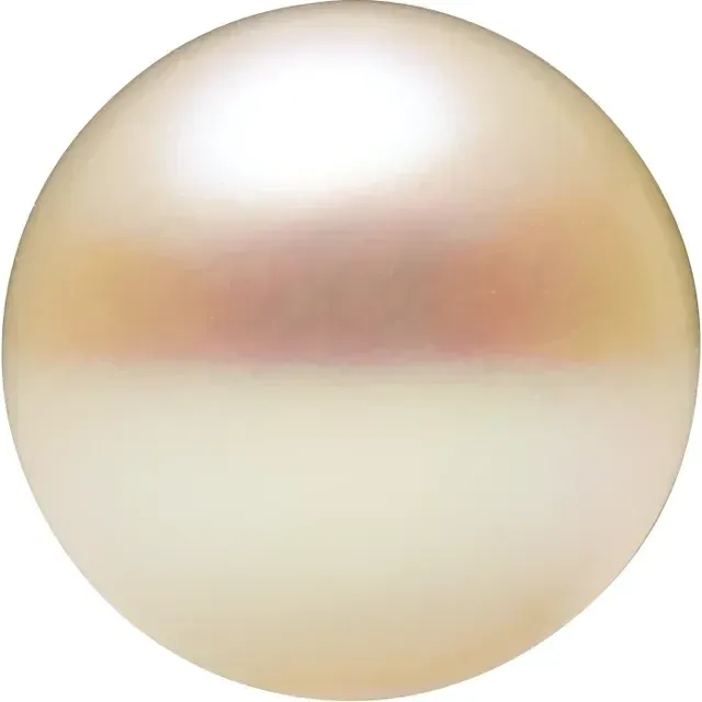 6.5-7 mm Near Round Half-drilled AA White Freshwater Cultured Pearl