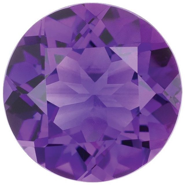 5 mm Round Faceted AAA Natural Amethyst Heated
