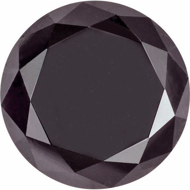 4.8 mm Round Full-Cut Natural Black Diamond
