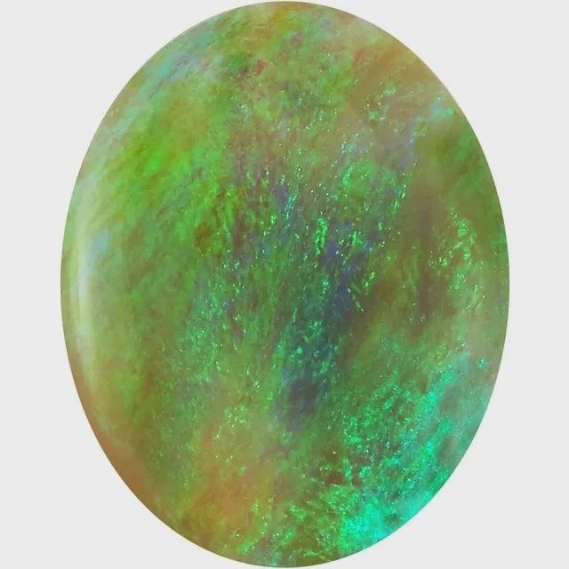 7x5 mm Oval Cabochon AA Black Opal
