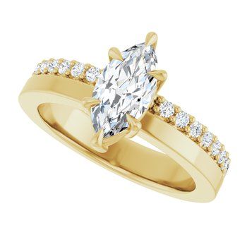 14K Yellow 10 x 5 mm Marquise Engagement Ring