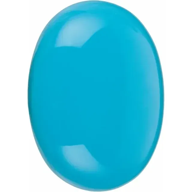 14x10 mm Oval Cabochon Sleeping Beauty Turquoise (I)