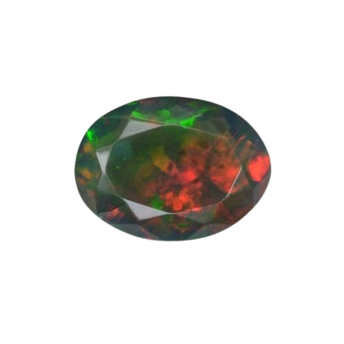 1.13 ct Loose Oval Cut Black Opal, 9.3 x 6.9 mm From Ethiopia