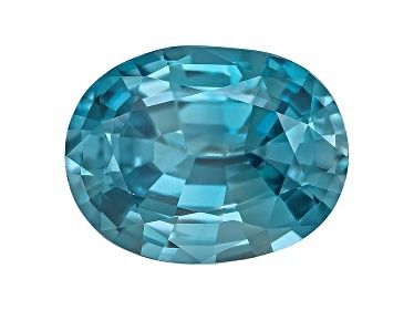 Blue Zircon 9x7mm Oval 2.00ct Mixed Step Cut (N) Heated Origin Cambodia