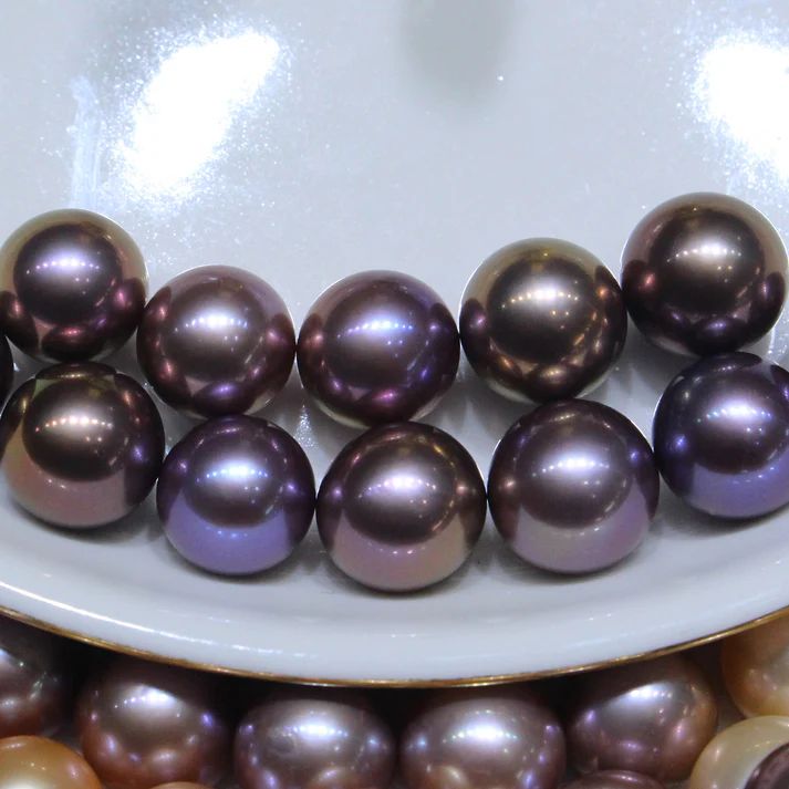 Edison Pearl Pair 12.0-13.0 mm Metallic Pink/Lavender