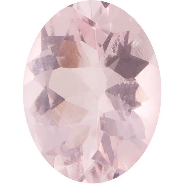 6x4 mm Oval Faceted AA Natural Pink Morganite
