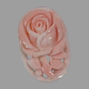 22.8 ct Pink Coral, 30.9 x 20 mm Carved From Taiwan