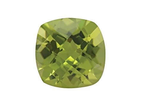 Peridot 8mm Checkerboard Cuts Cushion 2.34ct (N) Origin China