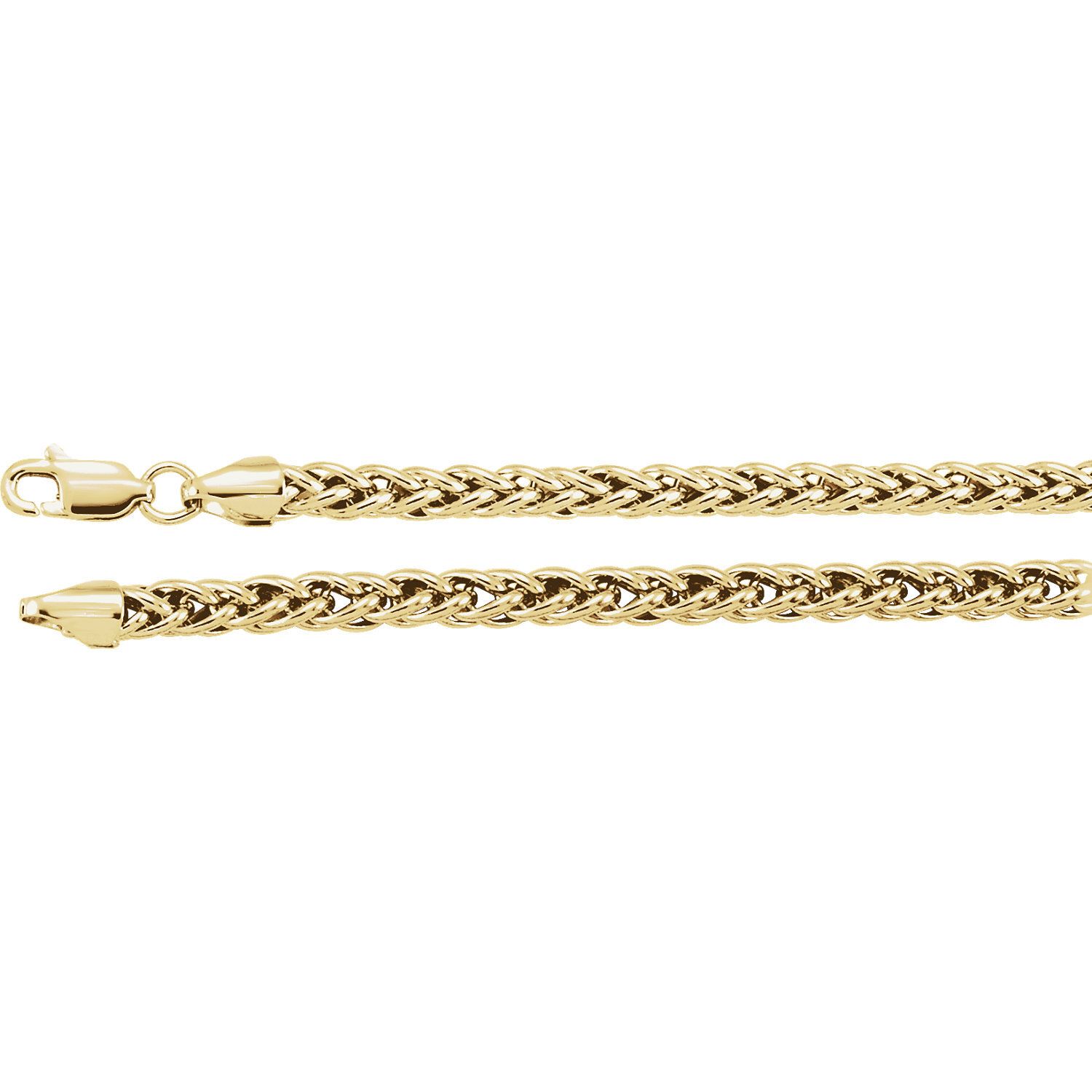 14K Yellow 3.25mm Palma 18&quot; Chain