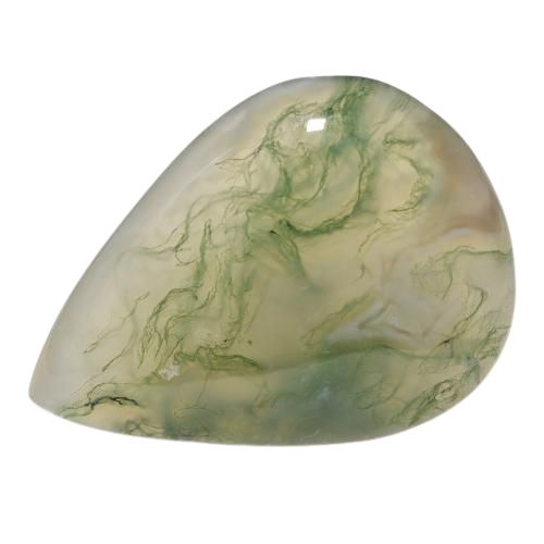 29.52ct Natural Multicolor Moss Agate, Pear Shape, Opaque