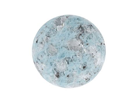 kyanite in quartz with smoky quartz appx 25mm round cabochon