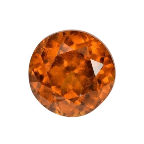1.70ct Natural Medium-Dark Orange Hessonite Garnet, Round, VS