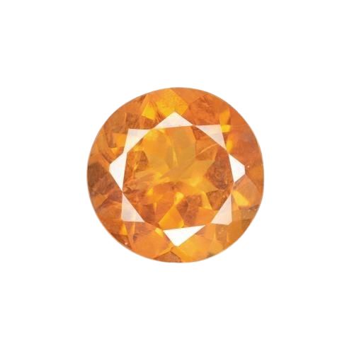 0.44ct Natural Medium Orange Clinohumite, Round, SI-I1