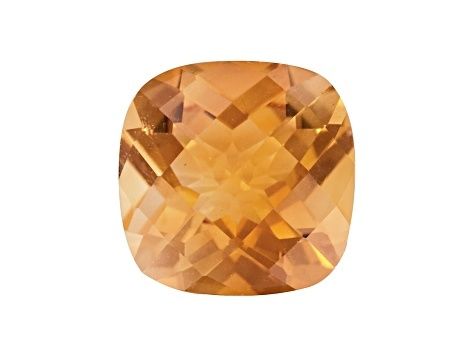 Citrine 12mm Checkerboard Cushion 7.00ct (N) Heated Origin Brazil