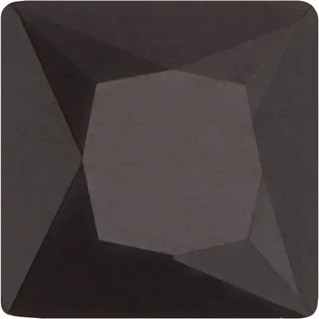3x3 mm Square Princess Fine-Cut Black Spinel