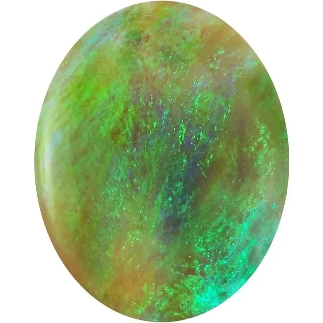 7x5 mm Oval Cabochon AA Black Opal