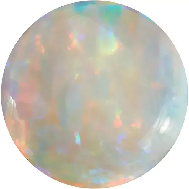 Australian 5 mm Round Cabochon AAA White Opal