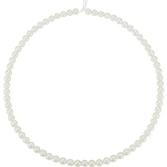 5-5.5 mm Round A White Unfinished Akoya Cultured Pearl Strand (B)