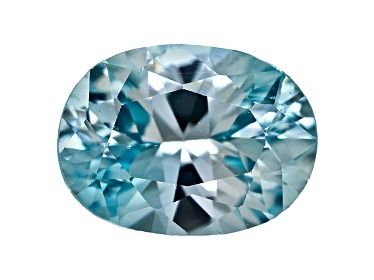 Blue Zircon 8x6mm Oval 1.60ct Mixed Cuts (N) Heated Origin Cambodia