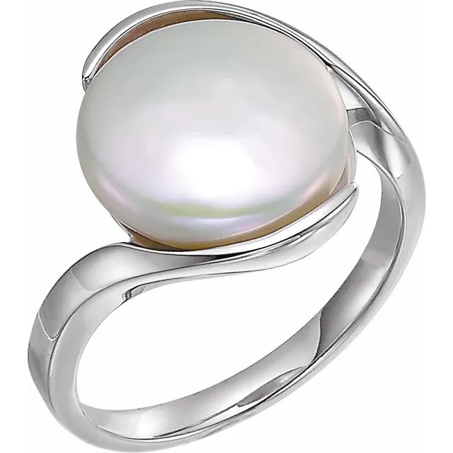 Freshwater Coin Pearl Ring