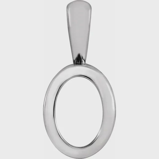 14K White 5 mm Round Filigree Back-Set Bezel Pendant Mounting