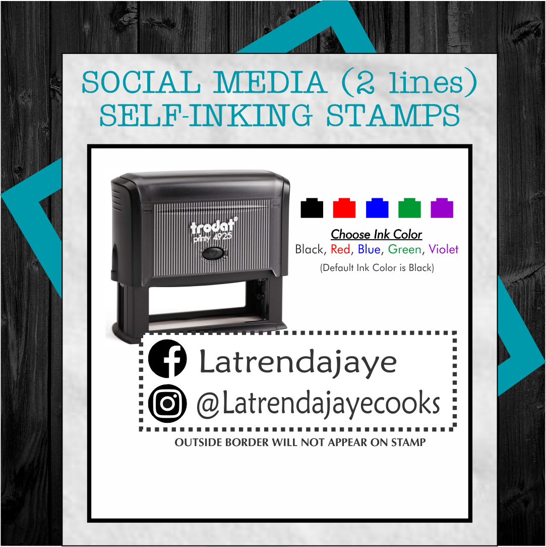 SOCIAL MEDIA SELF-INKING STAMP (2 LINES)