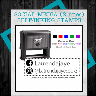 SOCIAL MEDIA SELF-INKING STAMP (2 LINES) SOCIAL MEDIA SELF-INKING STAMP (2 LINES)