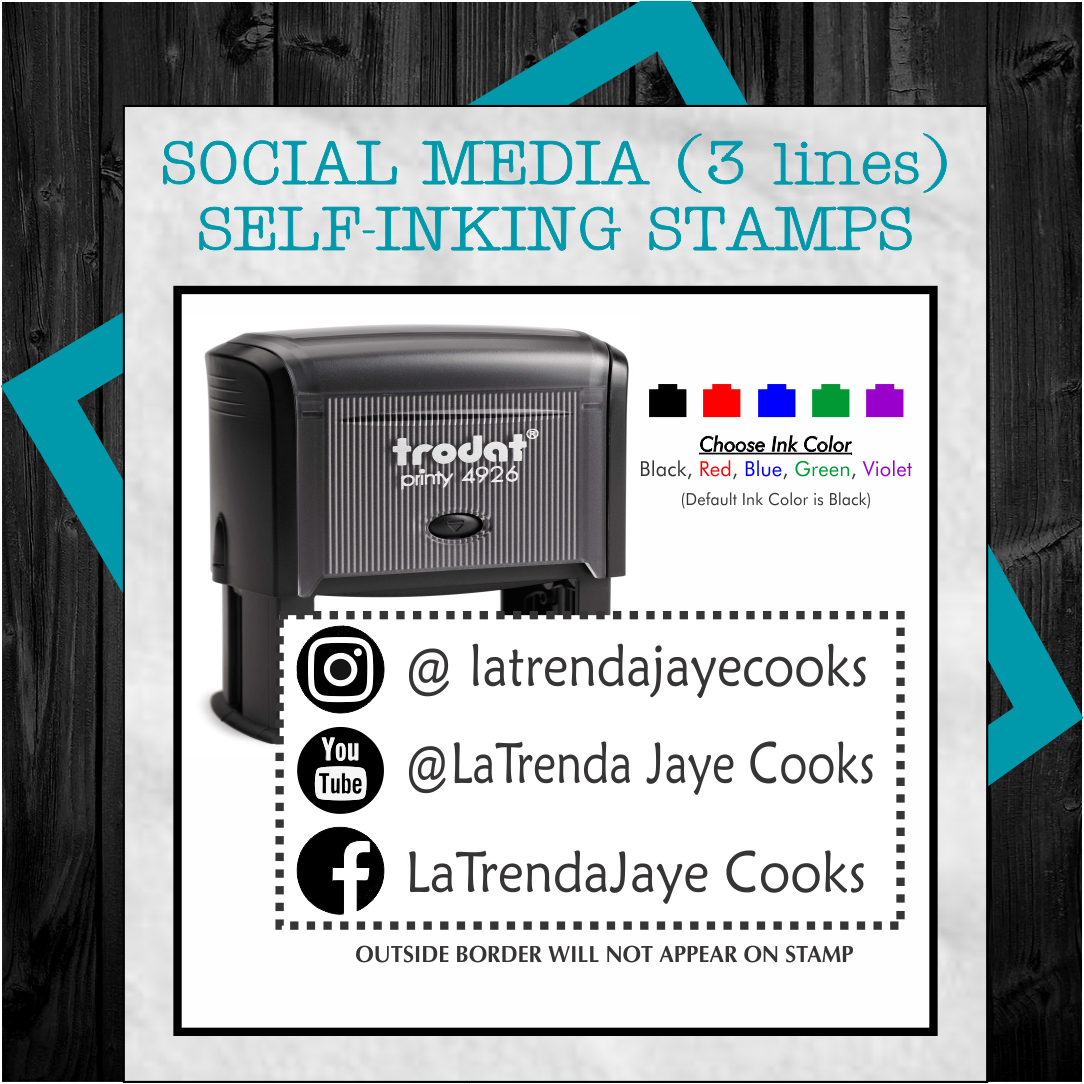 SOCIAL MEDIA SELF-INKING STAMP (3 LINES)