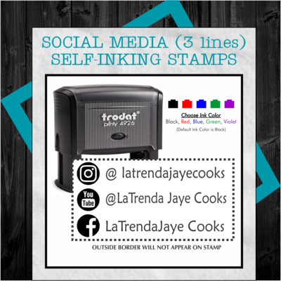 SOCIAL MEDIA SELF-INKING STAMP (3 LINES) SOCIAL MEDIA SELF-INKING STAMP (3 LINES)