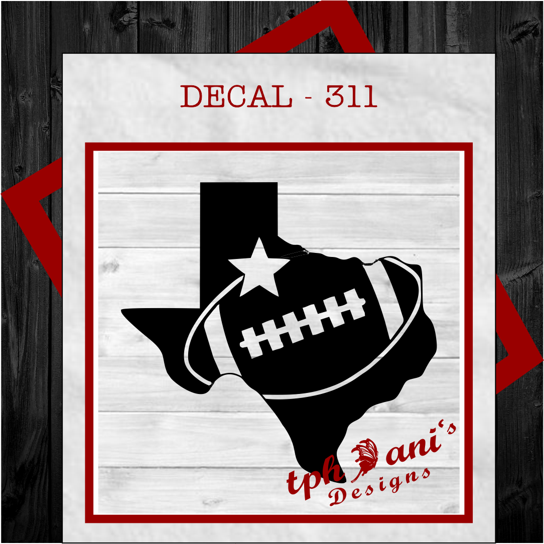 DECAL - TX FOOTBALL