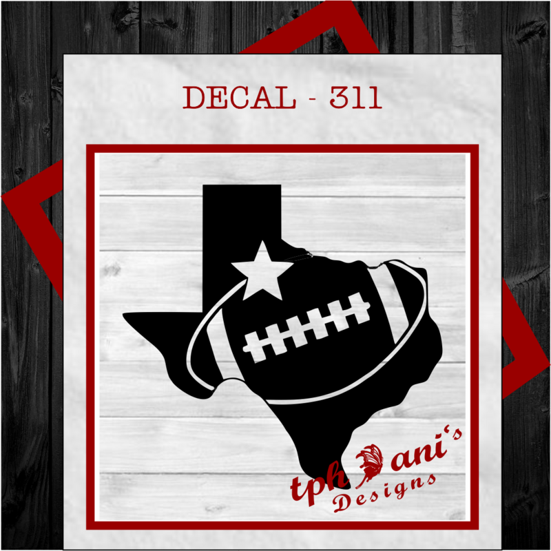 DECAL - TX FOOTBALL