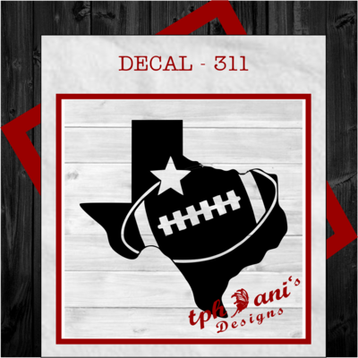DECAL - TX FOOTBALL