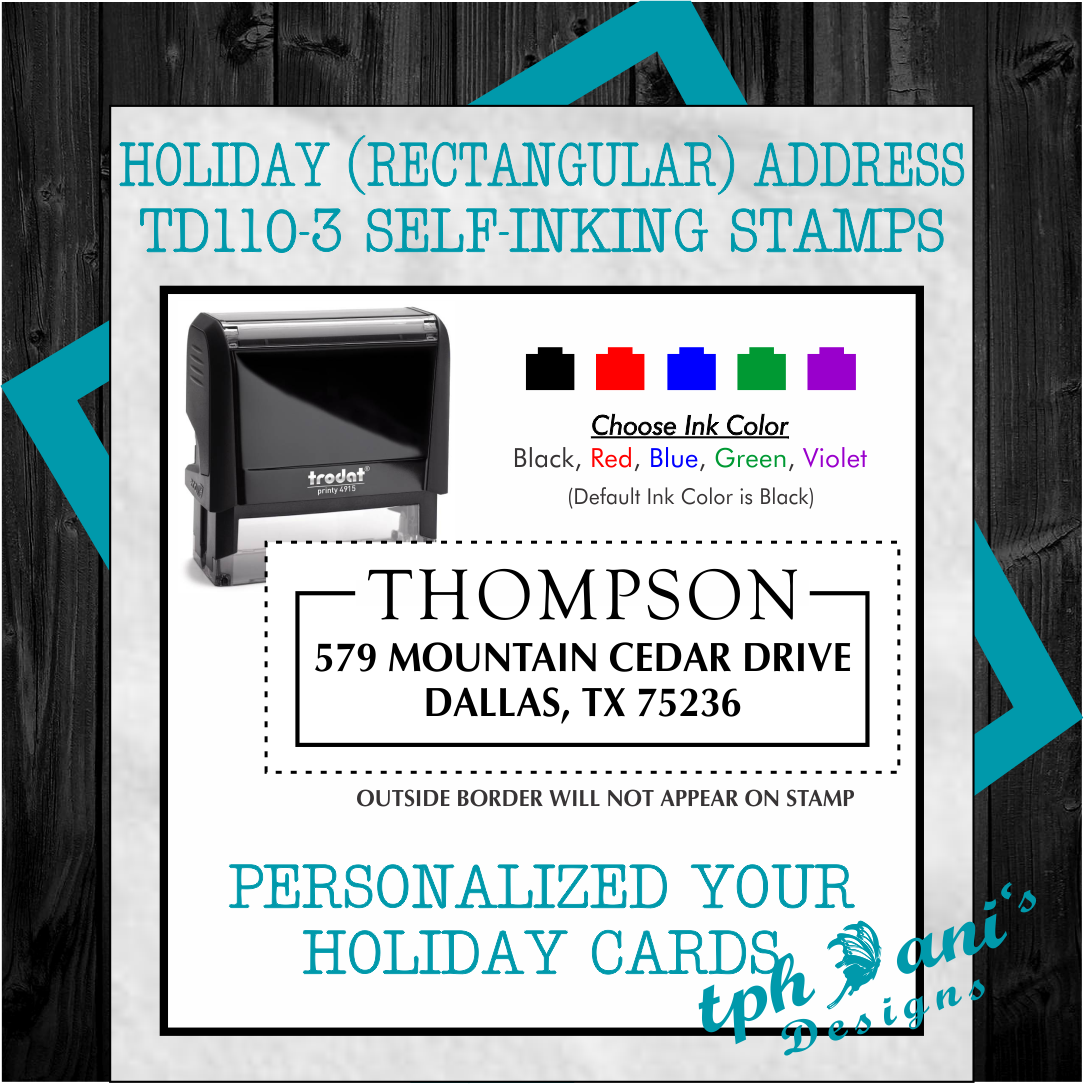ADDRESS SELF-INKING STAMP - TD110-3