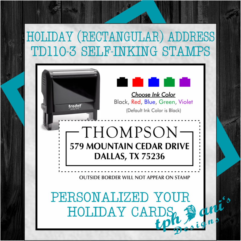 ADDRESS SELF-INKING STAMP - TD110-3 ADDRESS SELF-INKING STAMP - TD110-3