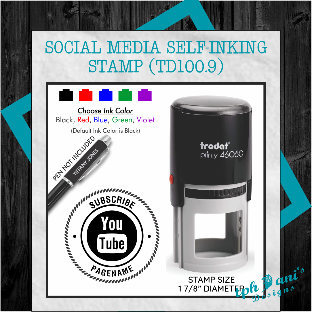 SOCIAL MEDIA YOU TUBE STAMP (TD100.9)